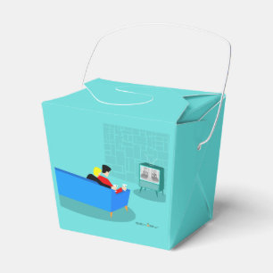 Retro Gay Couple Watching TV Favour Box