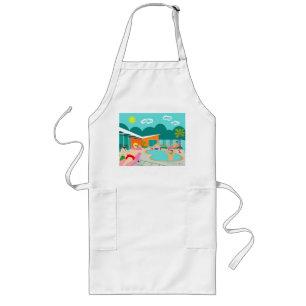 Retro Gay Pool Party Apron