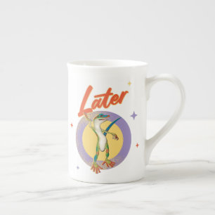 Retro Gecko Later Lazy Day Humour Bone China Mug