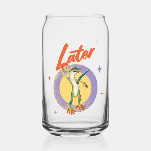 Retro Gecko Later Lazy Day Humour Can Glass