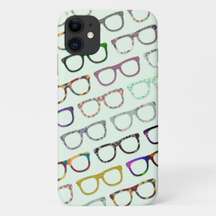 Retro Geek Hipster Glasses Pattern Case-Mate iPhone Case