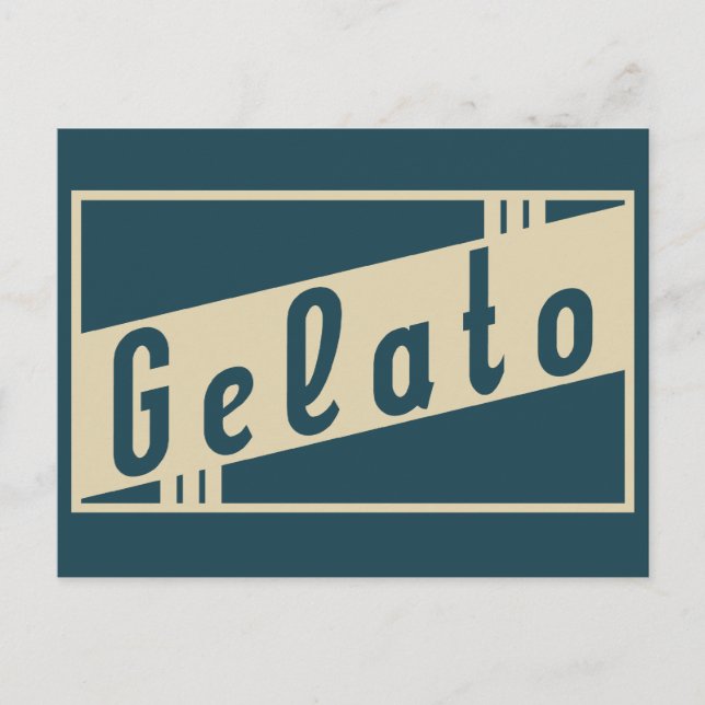 retro gelato postcard (Front)