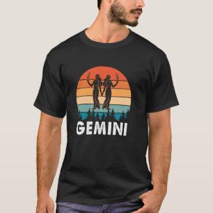 Retro Gemini Zodiac Sign Horoscope T-Shirt