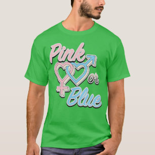 Retro Gender Reveal Pink or Blue Celebrate T-Shirt