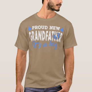 Retro Gender Reveal Proud New Grandfather It's A B T-Shirt