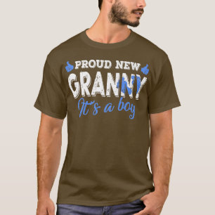 Retro Gender Reveal Proud New Granny It's A Boy T-Shirt