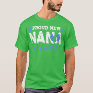 Retro Gender Reveal Proud New Nana It's A Boy T-Shirt