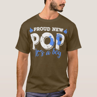 Retro Gender Reveal Proud New Pop It's A Boy  T-Shirt