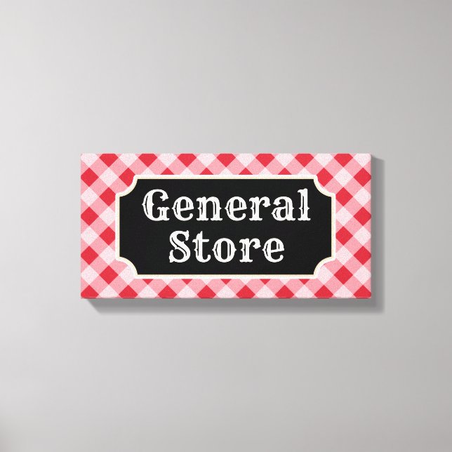 Retro General Store Sign Canvas (Front)