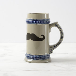 Retro gentelman moustaches hipsters beer stein