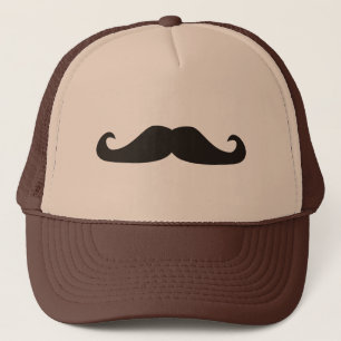 Retro gentelman moustaches illustration trucker hat