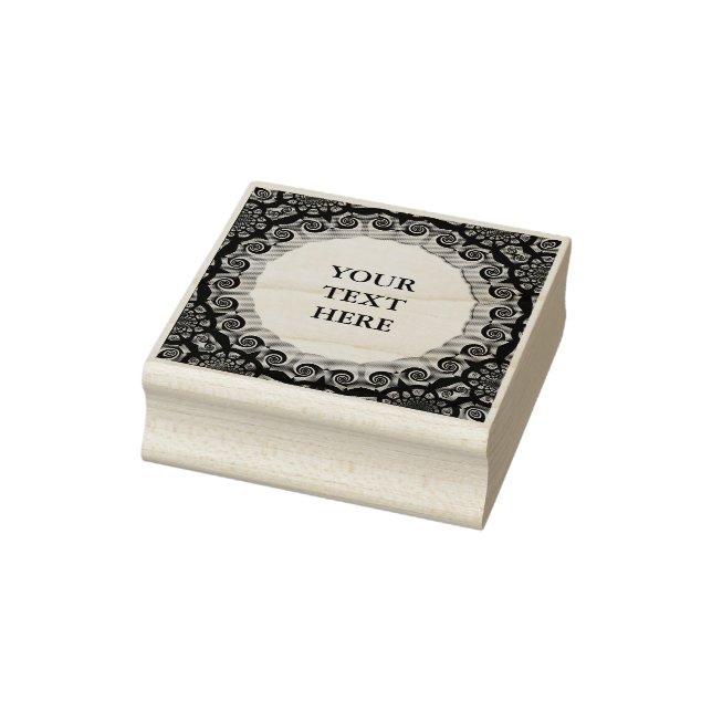 Retro GEO Frame 1 + your ideas Rubber Stamp (Stamp)
