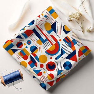 Retro Geometric Abstract Pat#11 Navy Gold ID1067 Fabric