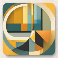 Retro Geometric Abstraction Circles and Rectangles