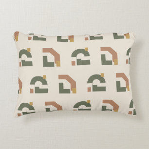 Retro Geometric Arch Pattern Decorative Cushion