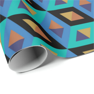 Retro Geometric Artistic Abstract Pattern #34 Wrapping Paper