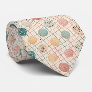 Retro Geometric Circle   Mid-Century Abstract (3) Tie
