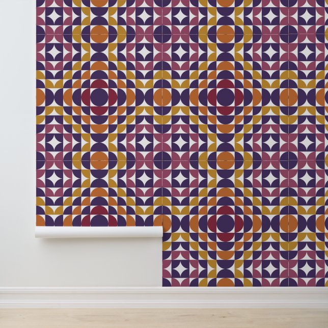 Retro Geometric Circles Wallpaper | Mid-Century (Application)