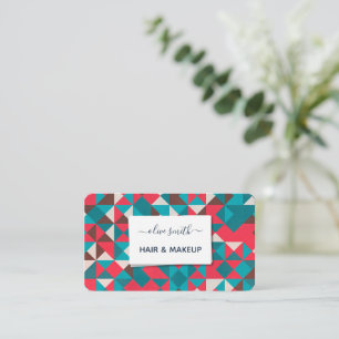 Retro Geometric – Colorful, Modern Vintage Design Business Card