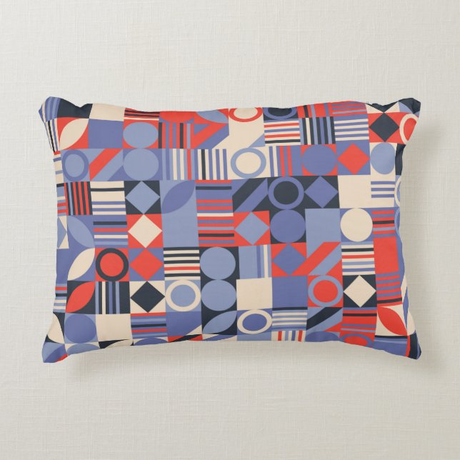 Retro geometric covers set. Bauhaus retro design c Decorative Cushion (Front)