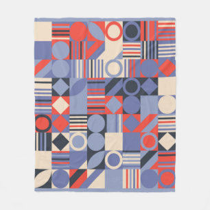 Retro geometric covers set. Bauhaus retro design c Fleece Blanket
