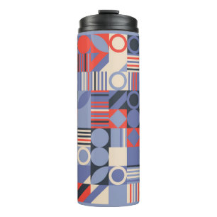 Retro geometric covers set. Bauhaus retro design c Thermal Tumbler