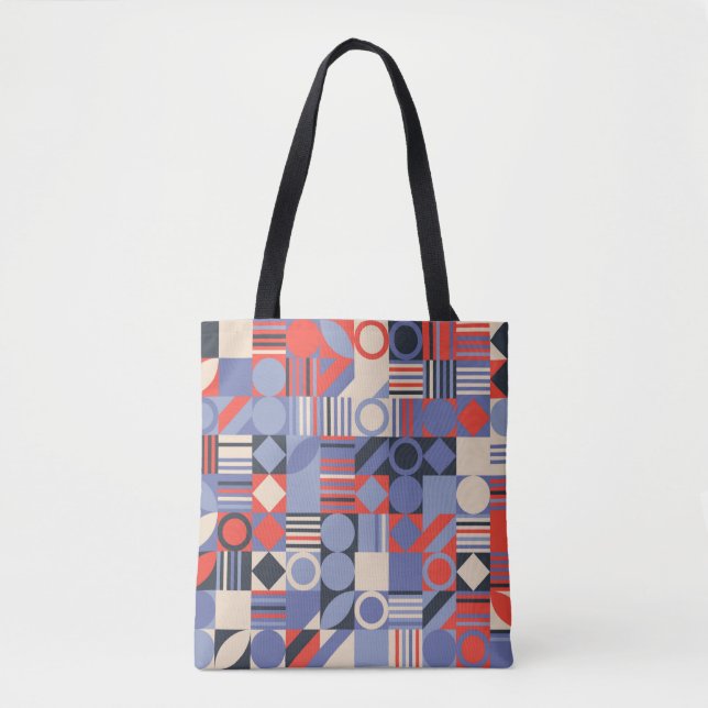 Retro geometric covers set. Bauhaus retro design c Tote Bag (Front)