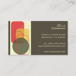 Retro Geometric Design/DIY background colour! Business Card