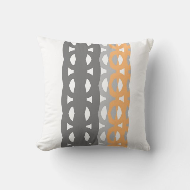 retro geometric design pillow original art (Front)