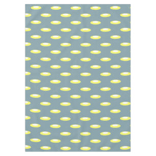 Retro Geometric Design Smokey Blue Tablecloth