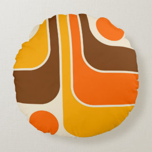 Retro Geometric Design Throw Pillow