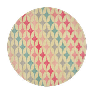 Retro Geometric: Diagonal Vintage Pattern. Cutting Board