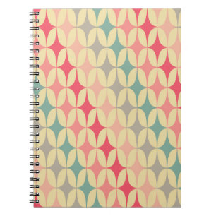 Retro Geometric: Diagonal Vintage Pattern. Notebook