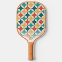 Retro Geometric Diamond Pattern Custom Text Cool