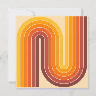 Retro Geometric Double Arch Design Invitation