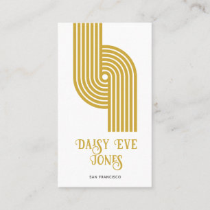 Retro Geometric Gold Mod Business Card