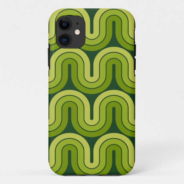 Retro Geometric Gradient Wave Design Case-Mate iPhone Case (Back)