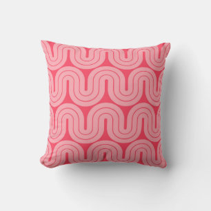 Retro Geometric Gradient Wave Design Cushion