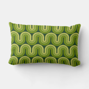 Retro Geometric Gradient Wave Design Lumbar Cushion