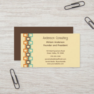 Retro Geometric Graphic General Purpose Business Card