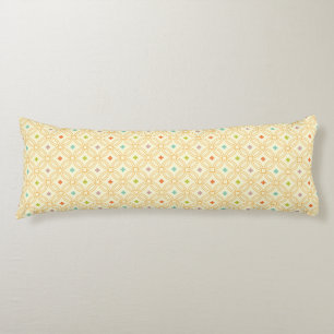 Retro Geometric Interlocking Circle Pattern Body Cushion