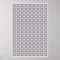 Retro Geometric Leaf Pattern Taupe