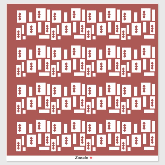 Retro Geometric Luxury Vinyl Sticker (Sheet)