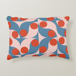Retro Geometric: Modern Vintage Mosaic. Decorative Cushion