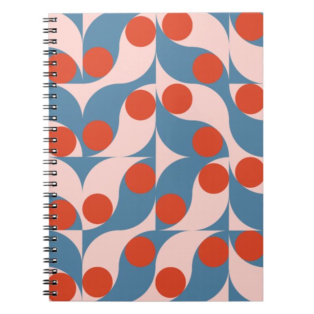 Retro Geometric: Modern Vintage Mosaic. Notebook (Front)