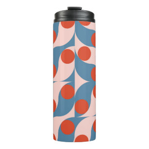 Retro Geometric: Modern Vintage Mosaic. Thermal Tumbler
