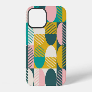 Retro geometric: modern vintage pattern. iPhone 12 case