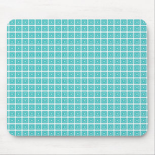 Retro Geometric Mousepad, Turquoise Mouse Pad