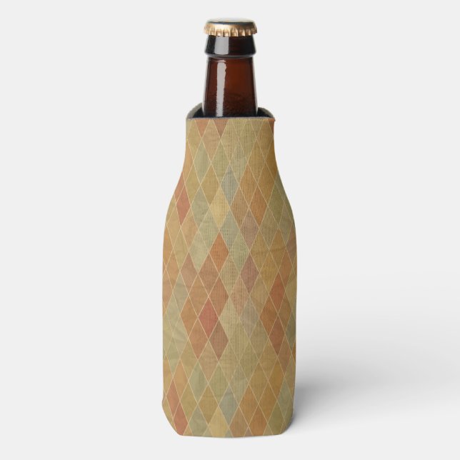 Retro geometric pattern 2 bottle cooler (Bottle Front)