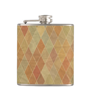 Retro geometric pattern 2 hip flask